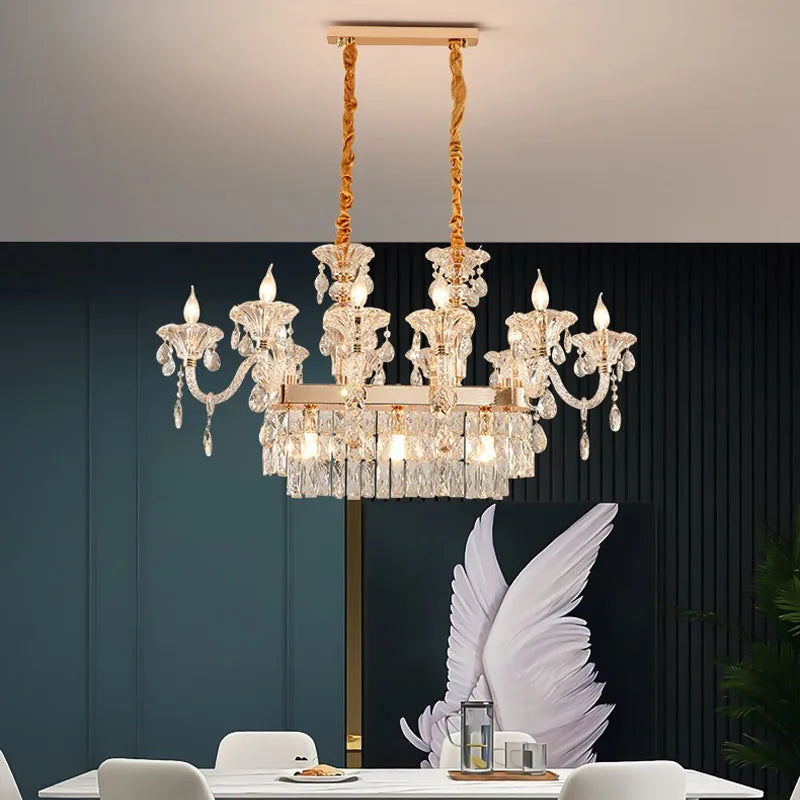 Designer crystal chandelier for elegant and refined lighting