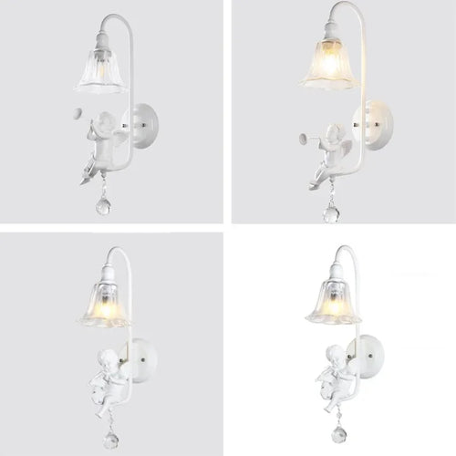 Modern resin decorative angel wall light - vue 3 sur 12