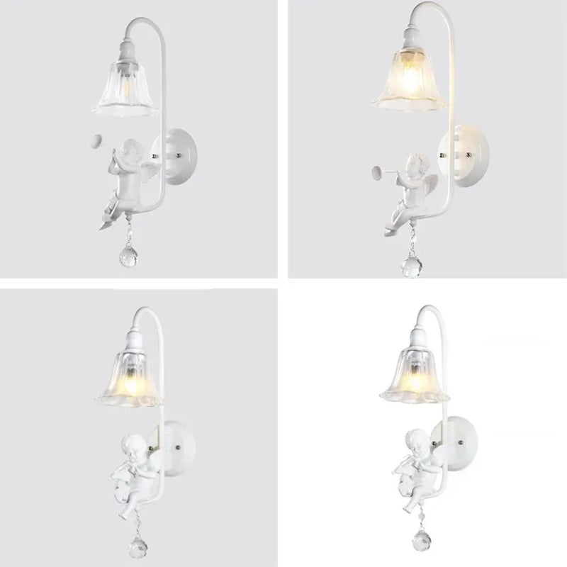 Modern resin decorative angel wall light