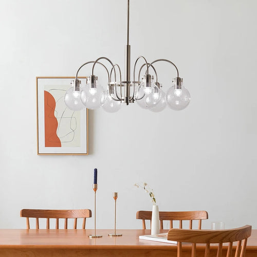 Bauhaus style glass chandelier for modern interiors - vue 2 sur 8