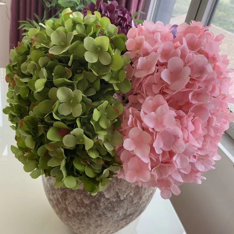 Silk hydrangea bouquet for elegant home decoration - vue 4 sur 11