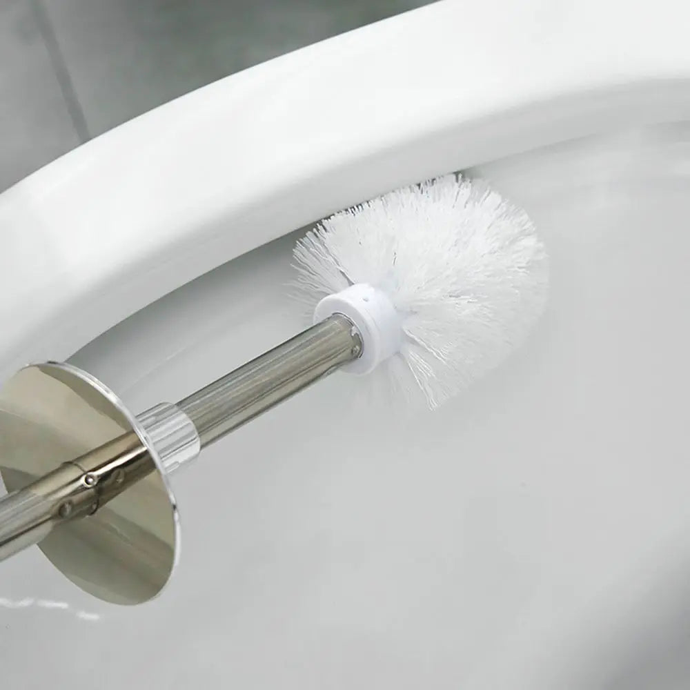 Toilet brush and free standing holder set for bathroom - vue 3 sur 9