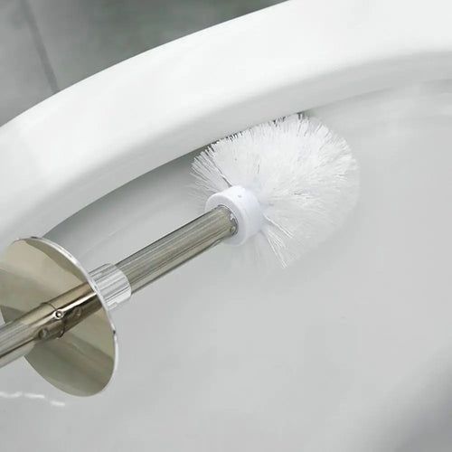 Toilet brush and free standing holder set for bathroom - vue 3 sur 9