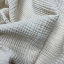 Lightweight cotton muslin throw with tassels, plain style for living room
