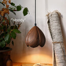 Handmade modern walnut wood pendant light home decor