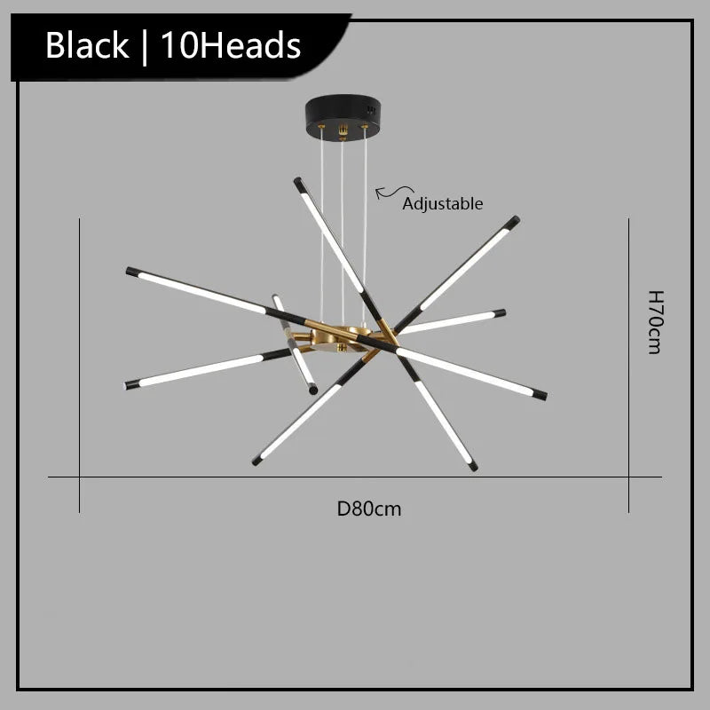 Winfordo creative design decorative LED pendant chandelier - vue 9 sur 14