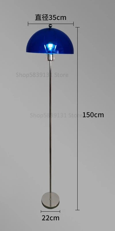 Retro LED floor lamp in acrylic with colourful nordic lampshade