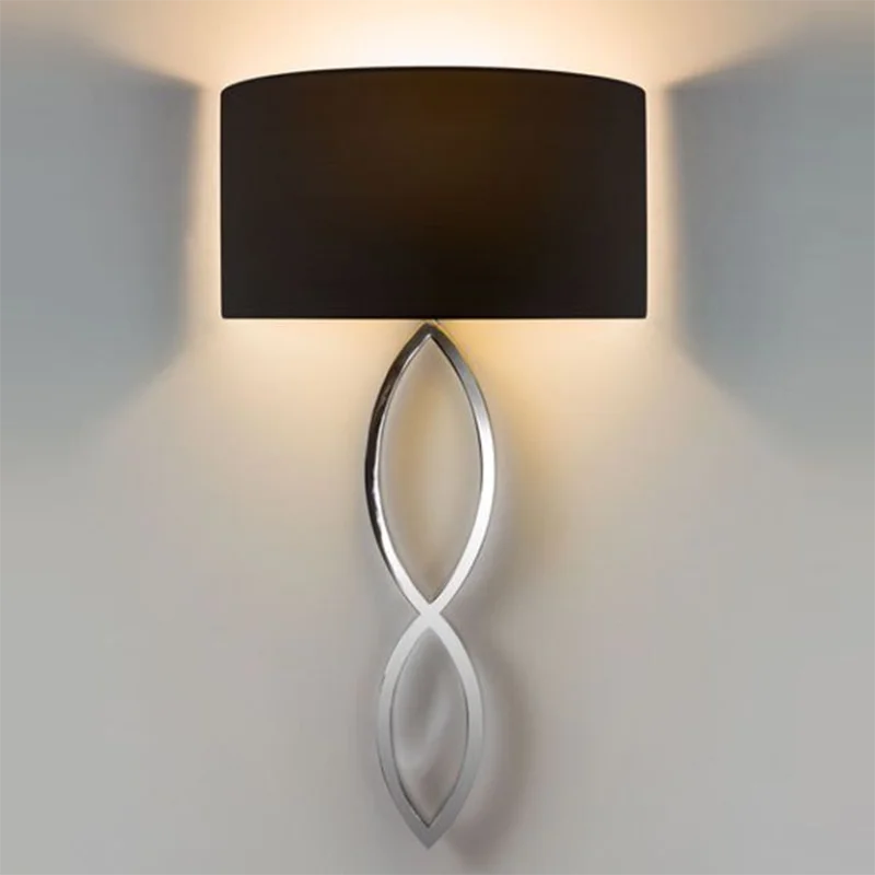 Modern fabric wall light for indoor decorative lighting - vue 9 sur 9