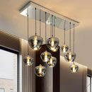 Glass chandelier for elegant indoor lighting