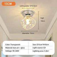 Modern glass ceiling light for elegant interior decor