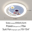 Astronaut ceiling light for children's room with playful and protective design