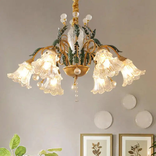 Rustic crystal chandelier for industrial indoor lighting - vue 3 sur 9