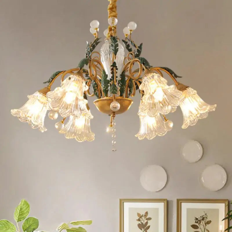 Rustic crystal chandelier for industrial indoor lighting - vue 2 sur 9