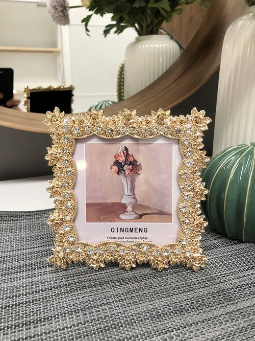 Gold metal photo frames nordic style for home decoration - vue 6 sur 9