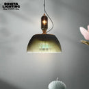 Sculpted glass pendant with retro style and modern vibe