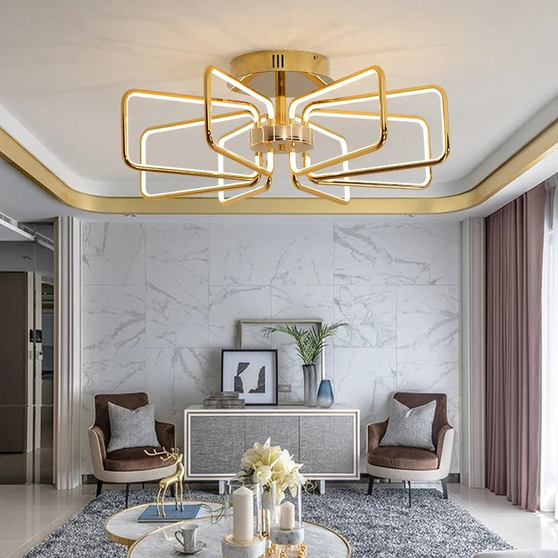 Modern aluminium ceiling light for elegant and simple lighting - vue 4 sur 8