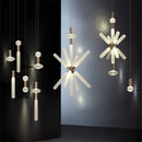 Adjustable nordic clear glass light tube pendant