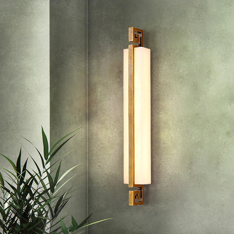 Modern marble and copper wall light with elegant and bright design