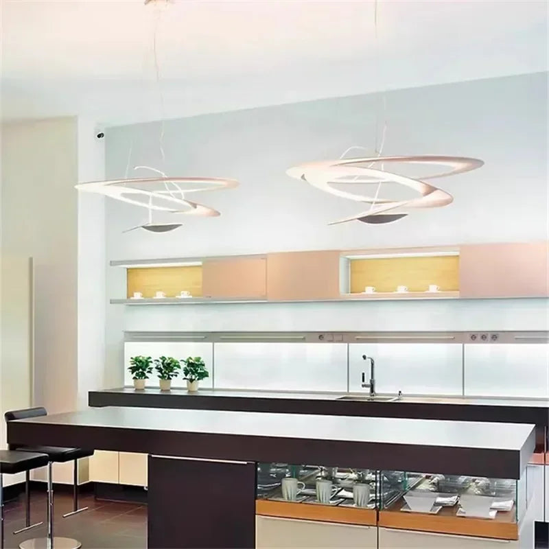 Modern metal pendant light for contemporary lighting - vue 6 sur 6