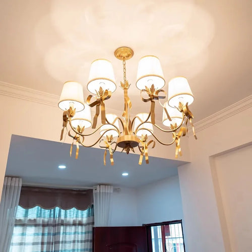 Modern bow chandelier for children and princesses - vue 6 sur 5