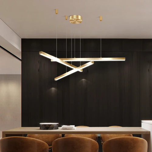 Elegant copper LED pendant light for stylish interior decoration - vue 4 sur 14