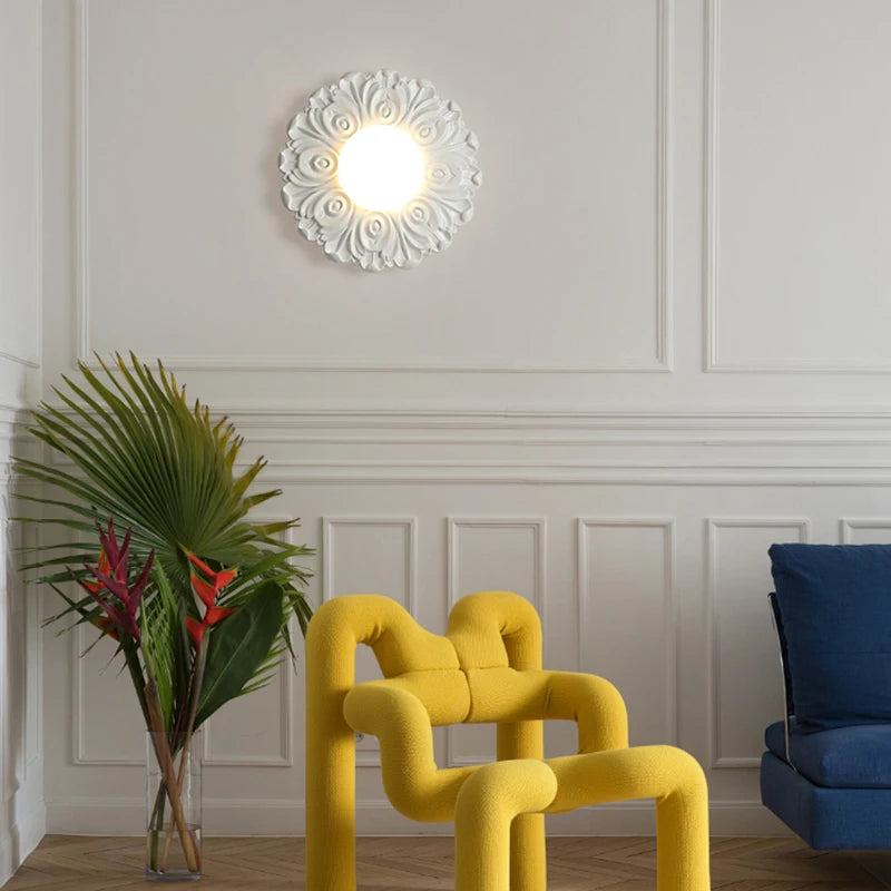 Vintage peacock tail wall light for interior decoration