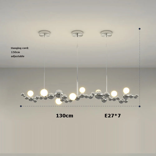 Dimmable LED molecular design chandelier trend 2024 - vue 11 sur 16