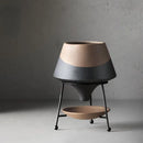 ceramic flower pot with modern metal stand
