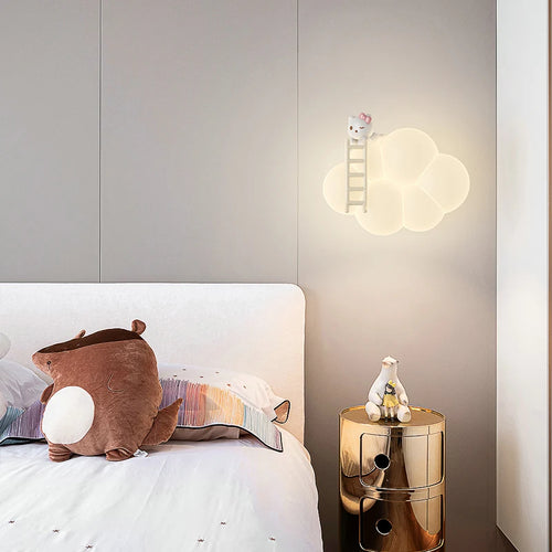 Creative cloud wall light with remote control for children - vue 4 sur 8