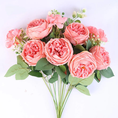 Artificial silk rose bouquet for home decoration - vue 16 sur 16