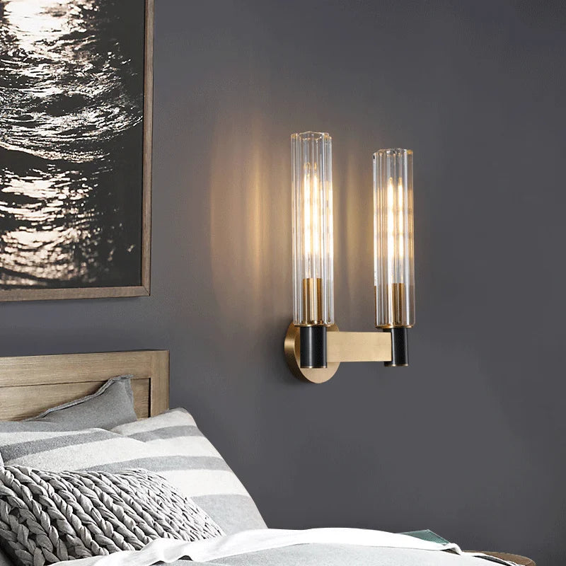 Retro brass LED wall light for modern lighting - vue 3 sur 8