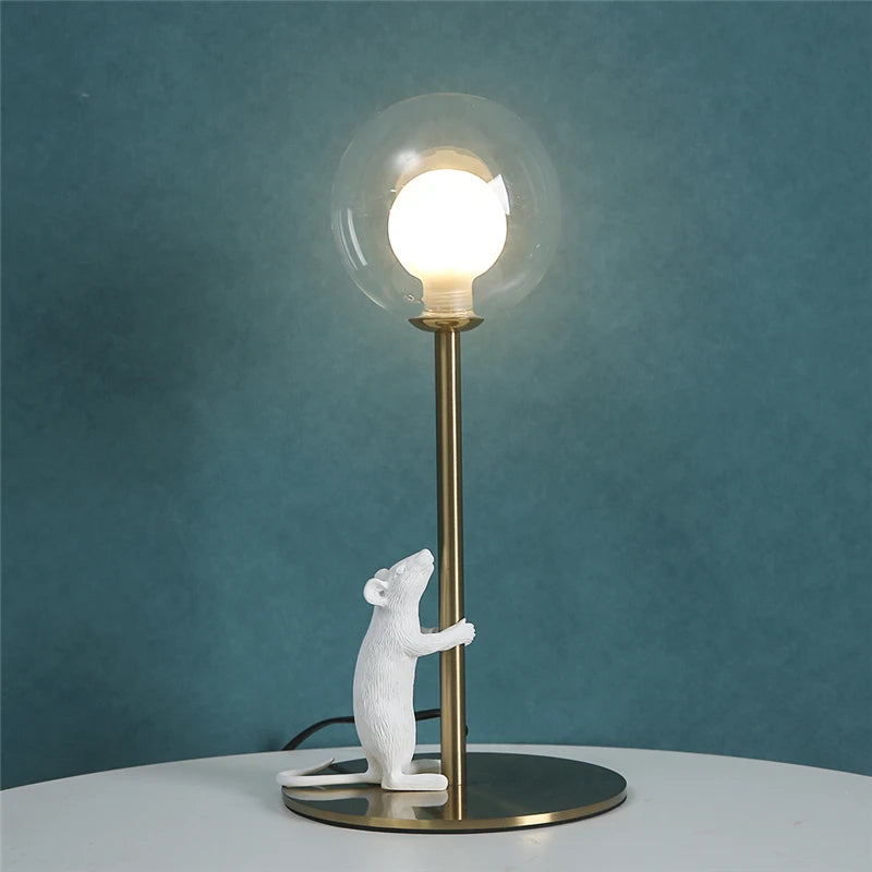 Modern resin mouse floor lamp with LED creative decoration