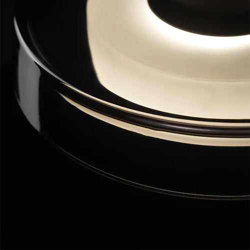 Modern stainless steel and glass designer pendant light - vue 4 sur 6