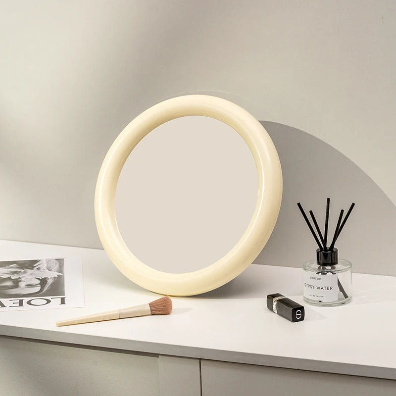 Simple and elegant nordic round makeup mirror - vue 7 sur 11