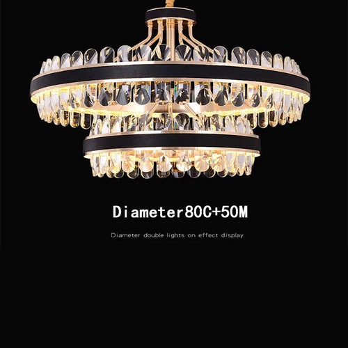 Modern crystal LED chandelier Winfordo for interior decoration - vue 10 sur 10