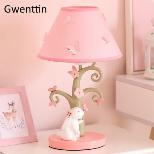 Decorative cartoon rabbit table lamp for children - vue 2 sur 7