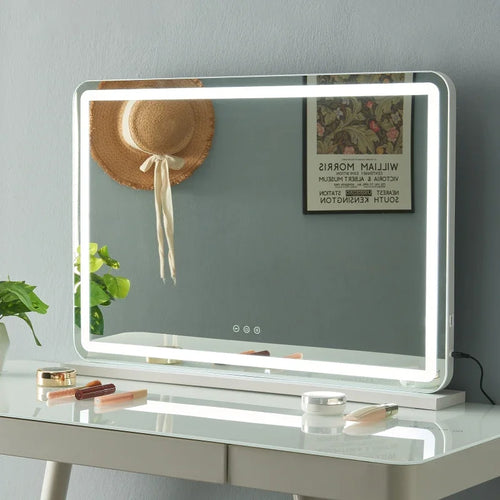 Decorative mirror with 360-degree rotatable high definition light