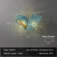 Creative luxury flower design copper wall light
