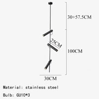 Modern rotatable LED pendant light with 1/2/3 heads for indoor use