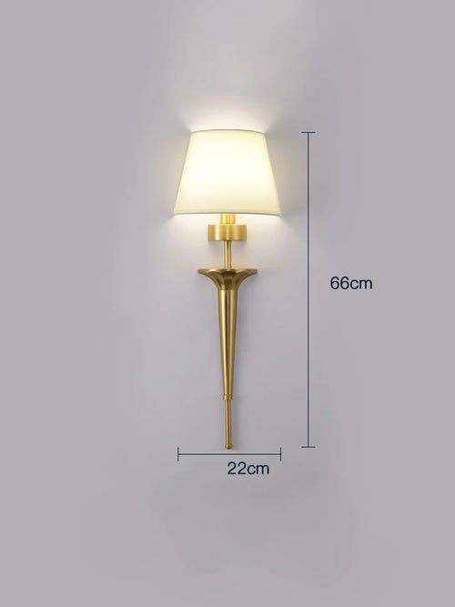 Classic copper LED wall light for home decor - vue 6 sur 7