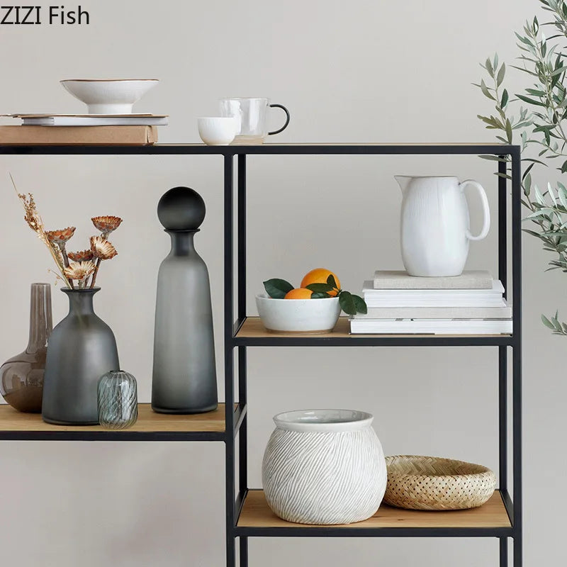 frosted glass vase for artificial flowers modern decoration - vue 10 sur 21