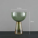decorative mushroom shaped clear glass hydroponic vase