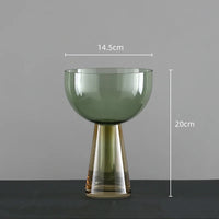 decorative mushroom shaped clear glass hydroponic vase