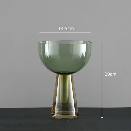 decorative mushroom shaped clear glass hydroponic vase