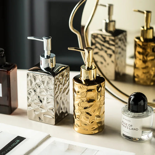 ceramic soap dispenser for lotion and shampoo