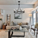 American wrought iron crystal chandelier ceiling light e14 LED candle 5-light indoor fixture