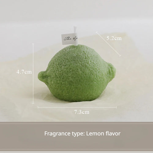 handmade decorative lemon candle scented gift for birthday - vue 10 sur 10