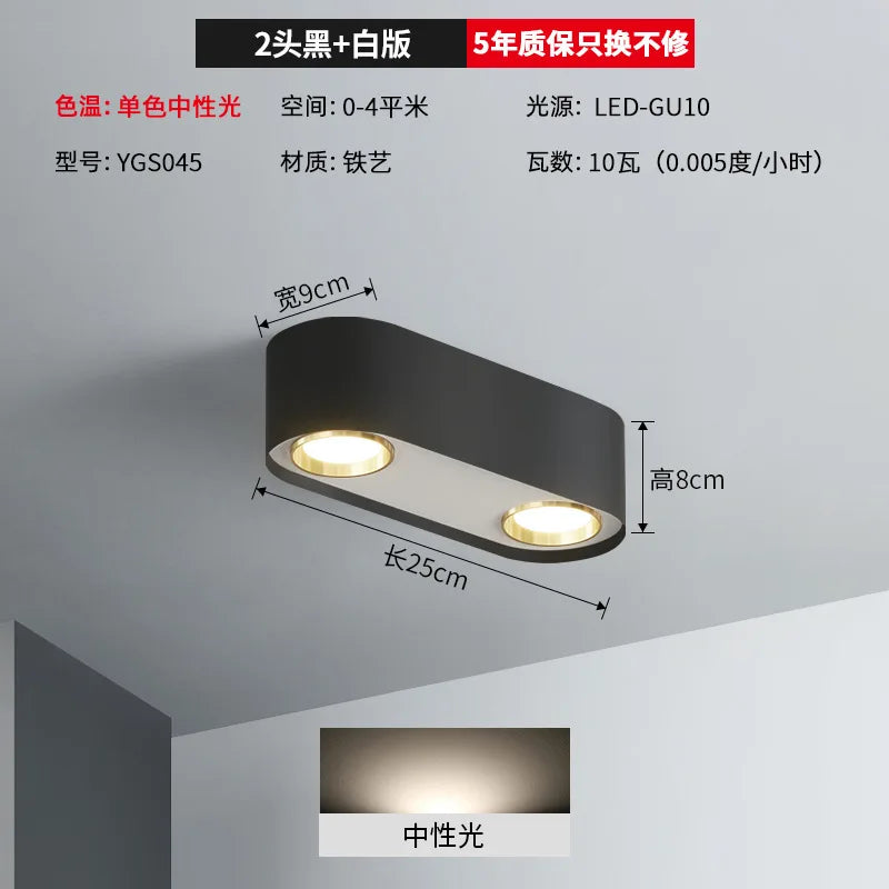 Double head recessed spotlight for indoor lighting - vue 9 sur 14