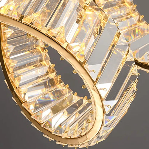 Modern gold spiral LED chandelier - vue 7 sur 7