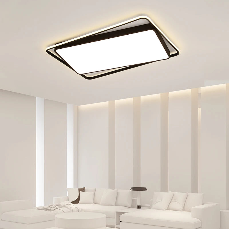 Modern minimalist recessed LED ceiling light for loft